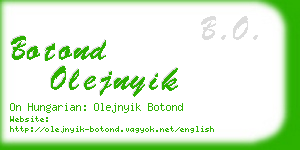 botond olejnyik business card